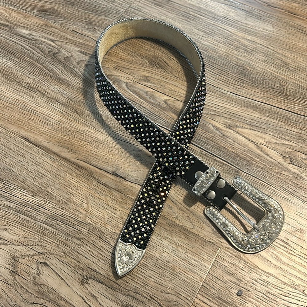 Nocona Genuine Leather Bling Western Belt